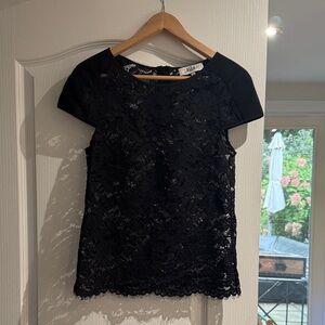 H&M Black Lace Blouse